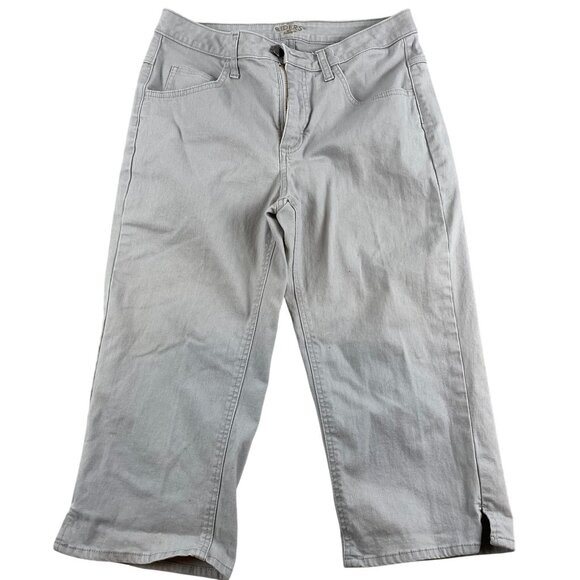 Lee Riders Womens Capri Jeans 30x18 Measured Light Gray Straight Leg - Picture 1 of 10